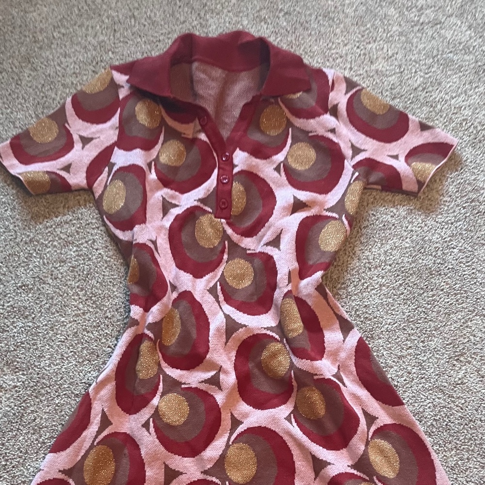Cider 70’s inspired collared dress